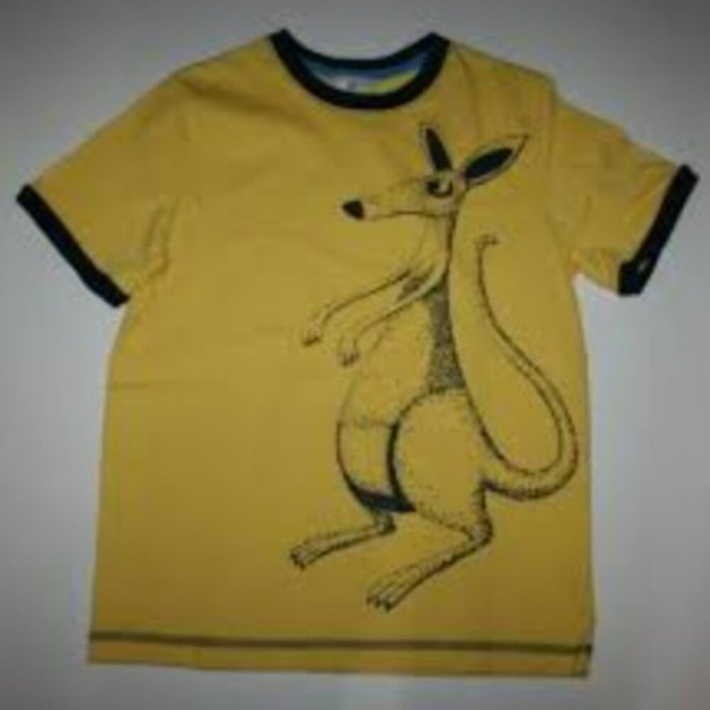 HANNA ANDERSSON Short Sleeve Kangaroo Graphic Tee Top - 120 (6/7)